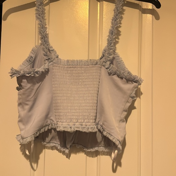 Urban Oufitters Blue ruffle top - Picture 4 of 4